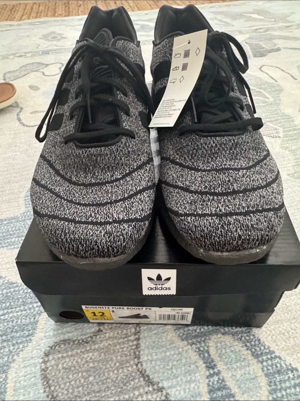 adidas Busenitz Pure Boost Black/Gray Knit Running Sneakers. Brand new in box.